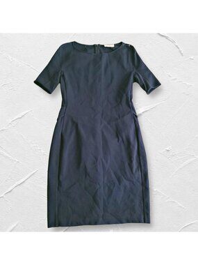 Ports 1961 Made in Italy Navy Blue Sleeveless Shift Dress Luxury Designer Size